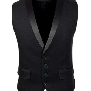 CK Fashion Men’s Solid Waistcoat Blazer V Neck Jacket for Casual Formal Wear