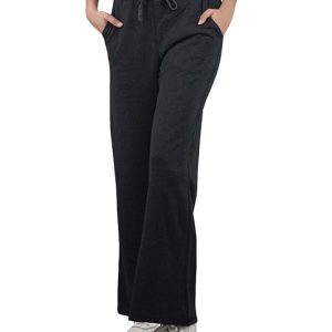 Imperative Women High Rise Flared Trousers(Grey1,XX-Large)
