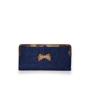 A&A Bags Fabric Unisex Purse (Blue Butterfly)