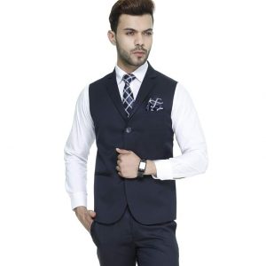 MANQ Men’s Single Breast Three Button Slim Fit Formal/Party Waist Coat – 11 Colors