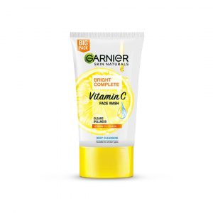 Garnier Skin Naturals Bright Complete Vitamin C Face Wash – Vitamin C Face Wash For Brighter and Glowing Skin – Suitable For all Skin Types, 150g