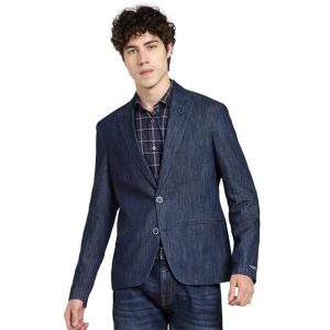 Jack & Jones Men’s Cotton Front Open Blazer
