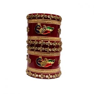 SALOFLIP Women’s Beautiful Dulhan Wedding Punjabi Choora Chuda Set