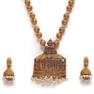 Gehena By Estele Gold Plated Necklace Set for Women