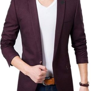 MENJESTIC Men’s Slim Fit Single Breasted Blazer
