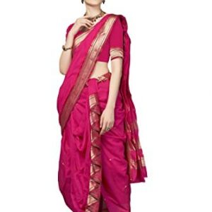 Aradhana Fashion Women’s Engrossing Readymade Cotton Nauvari Saree