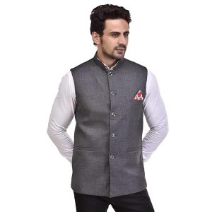 Qitty Woven Tuxedo Style Casual Men Blazer