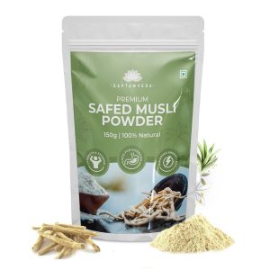 SAPTAMVEDA Premium Safed Musli Powder, 150 Gm (Pack of 1)