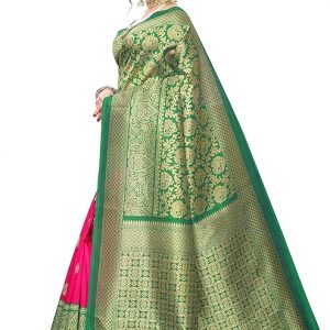 KSUT Green Printed Fashion Art Silk Saree