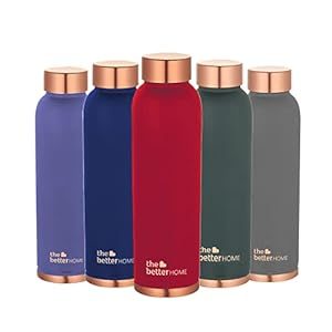 The Better Home 1000 Copper Water Bottle (950ml) – Pack of 1 | 100% Pure Copper Bottle | BPA Free Water Bottle with Anti Oxidant Properties of Copper (Maroon)
