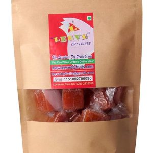 LEEVE DRY FRUITS Chatpata Guava Bar Papad Dry Peru Cubes Real Dried Amrund Slice Bar 200gm