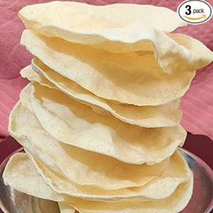 Sri Ayyappa PLAIN APPALAM-450 g- Traditional Homemade Fryums/Papad/Appalam (150 g x 3 Pack)
