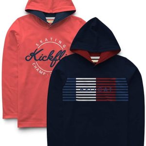 HELLCAT Boys Cotton Blend Hooded Neck Hoodie