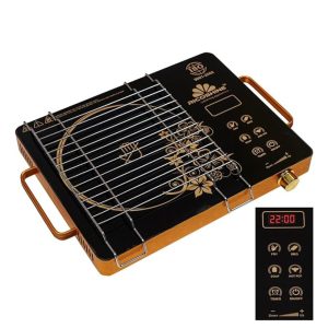 ModishOmbre Ricoshine Infrared Induction Cooktop With Grill Stand|2200 Watt|Touch Panel|Quick Heating|Time Control Function|Over Heating Protection Induction Cooker Suitable All Type of Utensils