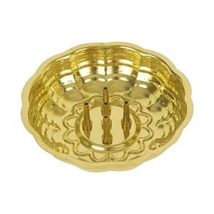 Spillbox Brass Incense Stick Holder Stand | Holder | Burner with Ash Catcher Agarbatti | Batti Stand | Plate | Dhup | Dhoop Best for Puja | Pooja Your Mandir Home & Office Decoration – Zigzag-Agarbatti-Bowl