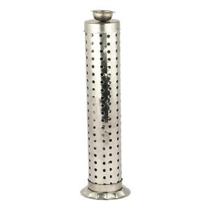 Shubhkart Nitya Stainless Steel Agarbatti Stand for Puja |Incense Stick Holder with Ash Catcher| 25cm Height |Stainless Steel Incense Burner| 1 Piece