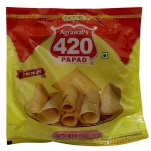 Agrawal’s 420 Premium Papad – Khatta Mitha Chana, 200g Pack