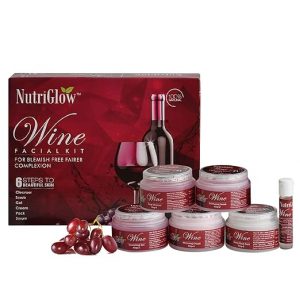 NutriGlow Wine Facial Kit For Radiant Glow, All Skin Types- 250g+10ml