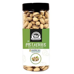 WONDERLAND FOODS (DEVICE)Dry Fruits American California Roasted & Salted Jumbo Pistachios (Pista) 500g Jar | Super Crunchy & Delicious Healthy Snack | Vitamins & Minerals Rich | Immunity Booster