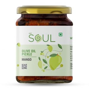 Soul Mango Pickle 265g and Garlic Pickle 275g in Olive Oil (Pack of 2)