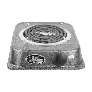 BRIGHTY Electric G-Coil Powder Coated 1250Watt Open Hot Plate W/Reg- Black | High-Power | Fast Heating | Energy-Saving Brand: BRIGHTY