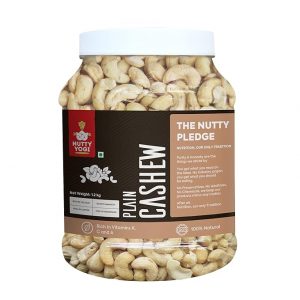 Nutty Yogi Cashew 1.2kgs Jar| Whole Crunchy Cashew | 100% Natural Premium Kaju Nuts Dry Fruit | Nutritious & Delicious | Gluten Free & Plant based Protein| Healthy Snacking|Low Sugar| Healthy Fats & Fiber