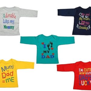 Fareto Baby Boy’s & Baby Girl’s T-Shirts | T-Shirt | Tees(Pack of 5)