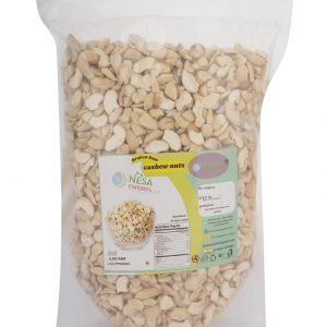 Nesa Broken Raw Cashew/Broken Cashews/Kaju Tukdi Cashews raw Plain 4 Pieces Splits Nut Cashews 1Kg