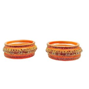 Brand: Geetika Geetika Gold plated red Bangles Set for Girls and Women | Wear & Change Daily (2.6)