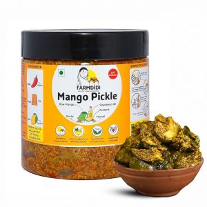Farm Didi Farmdidi Mango Pickle 350G In Fresh Homemade Mango Pickles&Chutneys|Traditional Indian Achar|Authentic Less Oil Pickle Dry Aam Ka Achaar Home Made With Organic Methods&Preservative Free Visit the Farm Didi Store