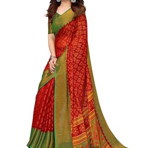 Bee M Pee Designer Womens Woven Chiffon Brasso sarees for women Free