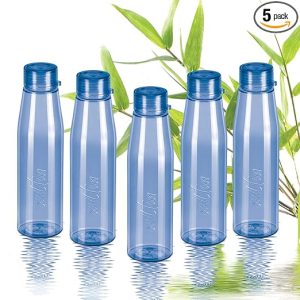 MILTON Ripple 1000 Pet Bottle, 946 ml Each, Set of 5, Blue | BPA Free | 100% Leak Proof | Office Bottle | Gym Bottle | Home | Kitchen | Travel Bottle | Hiking | Treking Bottle