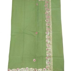 Women’s Kota Doria Cotton Saree With Blouse Piece