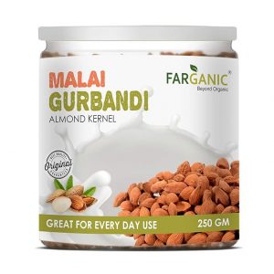 FARGANIC Malai Gurbandi. Premium Choti Giri Badam / Almond – 2Kg (2000 Gram -250×8)