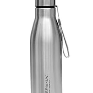 CASPIAN /// Bolt Stainless Steel Water Bottle (Silver, 1 Litre, Set of 1)| Leak Proof Thunder for Fridge Home Office Travel School Kids Boys Girls Adults Sports Gym Yoga