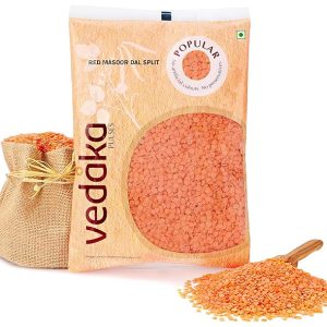 Amazon Brand – Vedaka Popular Red Masoor Dal Split | Rich in Protein| 1kg | No Cholesterol or Additives