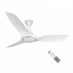 Havells 1200mm Ambrose BLDC BLDC Motor Ceiling Fan | Remote Controlled, High Air Delivery Fan | 5 Star Rated, Upto 60% Energy Saving, 2 Year Warranty | (Pack of 1, Pearl White Wood)