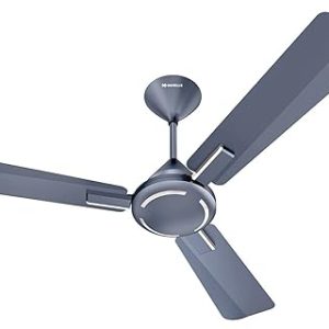 Havells 1200mm Ambrose ES Ceiling Fan | Premium Finish, Decorative Fan, Elegant Looks, High Air Delivery, Energy Saving, 100% Pure Copper Motor | 2 Year Warranty | (Pack of 1, Nickel Saphire)