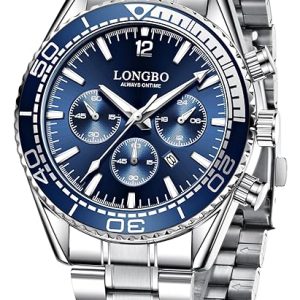 Men’s Watches Luxury Fashion Casual Dress Waterproof Quartz Wristwatches for Men Stainless Steel Band | Birthday Anniversary Gift for Men