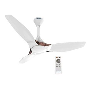 Crompton Silent Pro Enso 1225 mm (48 inch) ActivBLDC Remote-controlled Ceiling Fan with Anti-Dust Technology (Mist White)
