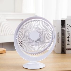 Electric 220V Portable Personal Cooler Desk Table Fan 8″ Hights|Manual 2 Speed Operation Mode in ABS Fan for Home/Bedroom/Office/Outdoors/Kitchen/Shop/Hospital Etc.(White Color)
