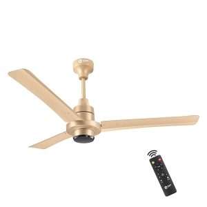Orient Electric 1200 mm I Tome Remote| BLDC energy saving ceiling fan| BEE 5-star rated, consumes 26W at the highest speed| 3-year warranty by Orient| Topaz Gold