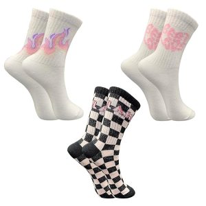 TRAZO Women’s Calf Length Designer Knitted Multicolor, Multi-Purpose Socks | Socks for Women