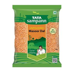 Tata Sampann Unpolished Masoor Dal (Split), 1kg