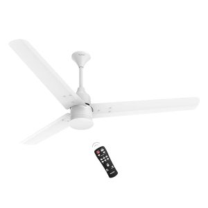 Polycab Silencio Mini 1200Mm Advanced Bldc 5 stars Rated Ceiling Fan With Remote|25 Speed Setting| (Matt Satin White)