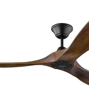 Monte Carlo 3Mavr60Bk Maverick 60″ Indoor/Outdoor Ceiling Fan With Remote, Black Finish, 60 Inches