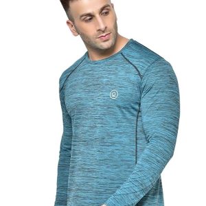 CHKOKKO Men’s Round Neck Full Sleeves Regular Dry Fit Gym Sports T-Shirt