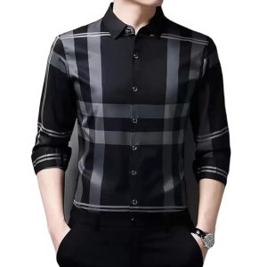 OCTAVIAN Lycra Blend Comfortable & Breathable Full Sleeves Shirt for Men