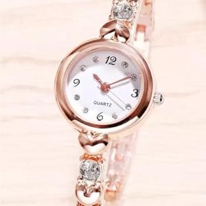 Diamond Studded Bracelet Chain Girls Watch for Women Analog Watch for Women