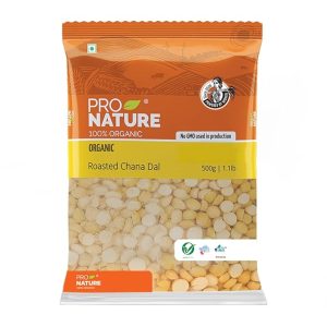 Pro Nature 100% Organic Roasted Channa Dal, 500g